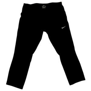 Nike Running Dri-Fit Crop Legging Black Sz Medium